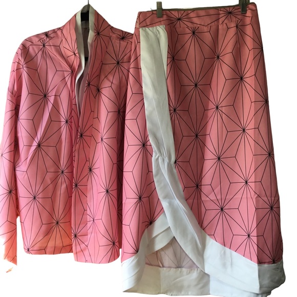 Anime Demon Slayer Nezuko Kamado Costume Kimetsu No Yaiba Party Anime sz XL - Picture 10 of 15